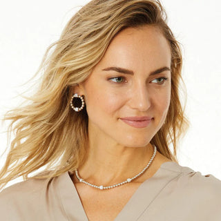 Brighton Meridian Petite Beads Station Necklace in Silver