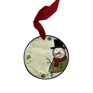 Woodland Snowman Profile Ornament