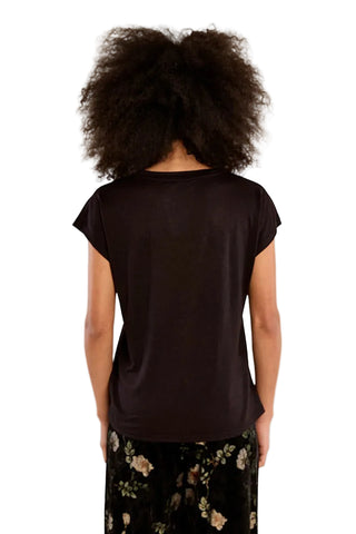 V-Neck T-Shirt in Black