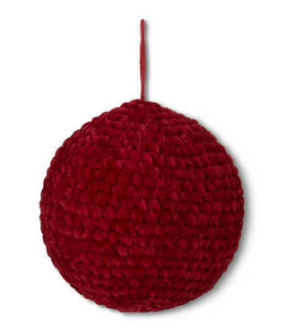 5" Red Knit Ball Ornament