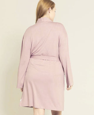 Boody Dusty Pink Goodnight Robe, organic bamboo, wrap robe, pockets 
