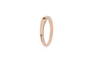 QUDO Rose Gold Fine Basic Ring
