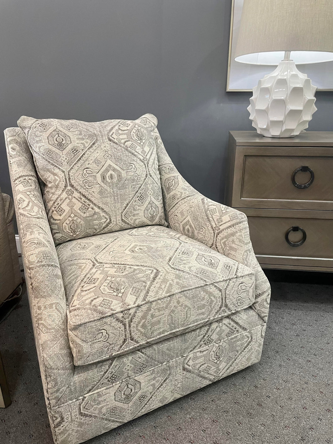 King Hickory Shannon Swivel in Balasara Cloud