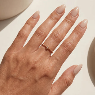 Ally 14K Gold Filled Beaded Stretchy Ring