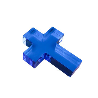 Anne Neilson Small Blue Cross Acrylic Weight