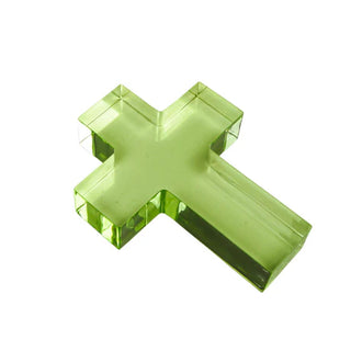 Anne Neilson Small Green Cross Acrylic Weight