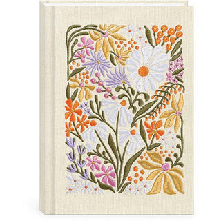 Hardcover Fabric Embroidered Journal - Flower Market Wildflowers