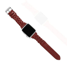 Load image into Gallery viewer, Brighton Sutton Braided Leather Apple Watch Band in Chili Pepper
