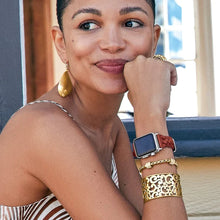 Load image into Gallery viewer, Brighton Sutton Braided Leather Apple Watch Band in Chili Pepper
