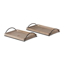Load image into Gallery viewer, Wood Tray with Iron Handles Assorted
