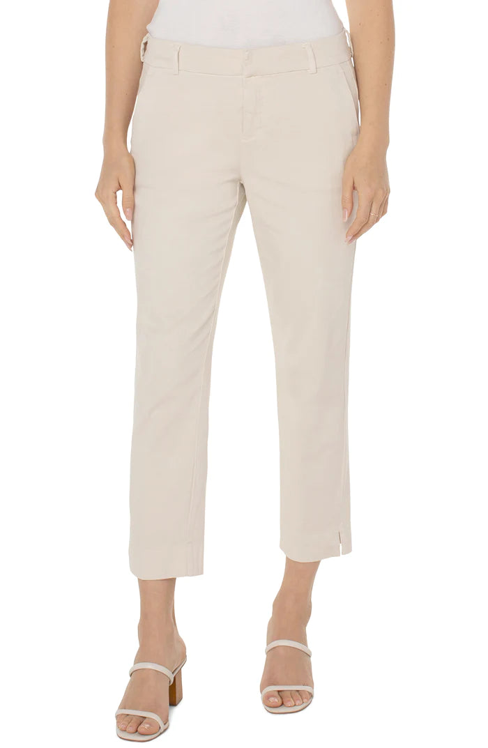 Liverpool Kelsey Trouser with Side Slit in Roman Stone