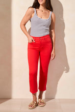 Load image into Gallery viewer, Tribal Sophia Curvy Flared Jeans with Released Hem, Bayberry
