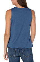 Load image into Gallery viewer, Liverpool Sleeveless Scoop Neck Tank, French Blue
