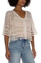 Load image into Gallery viewer, Liverpool Short Sleeve Lace Bolero, Antique Ivory
