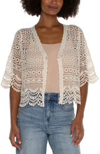 Load image into Gallery viewer, Liverpool Short Sleeve Lace Bolero, Antique Ivory
