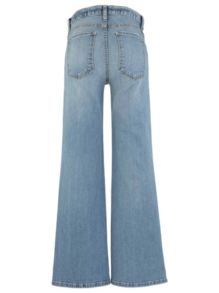 Kut Maya High Rise Wide Leg with Regular Hem and Drawcord in Protect