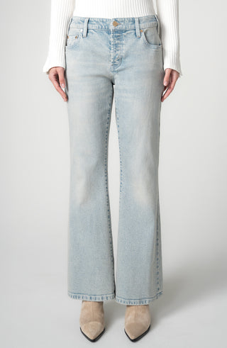 Liverpool Dakota Low Rise Loose Flare in Prairie Mist