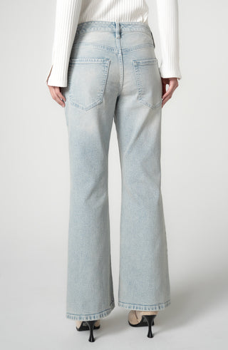 Liverpool Dakota Low Rise Loose Flare in Prairie Mist