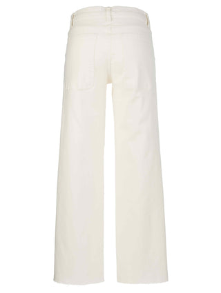 Kut Avery High Rise Easy Straight Leg with Pork Chop Pocket in Ivory