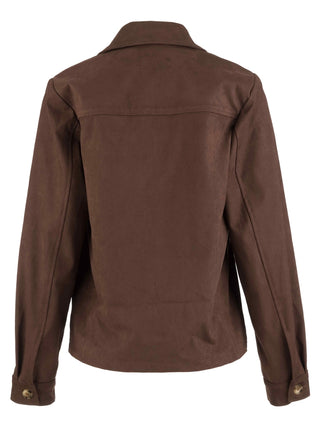 Kut Dakota Button Front Jacket in Chocolate