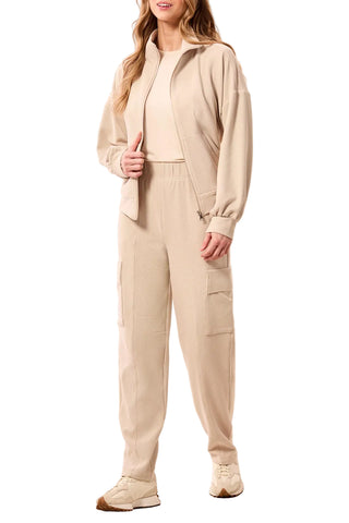 Tribal Pull On Ankle Pant with Cargo Pockets in Sanddune