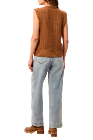 Tribal Split Crew Neck Sweater Vest in Hazelwood