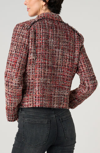 Liverpool Red Multi Zip Jacket with Fringe