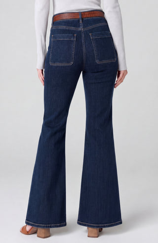 Liverpool Hannah Flare with Vintage Patch Pockets, Collegiate Blue