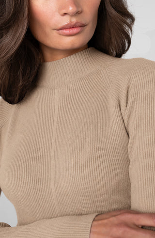 Liverpool Long Sleeve Turtleneck Sweater, Harvest Khaki