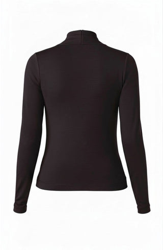 Liverpool Long Sleeve Wrap Neck Top, Java