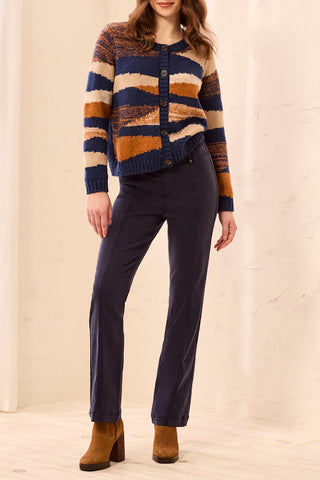 Tribal Pull-On Pant with Front Leg Seams in Sapphire