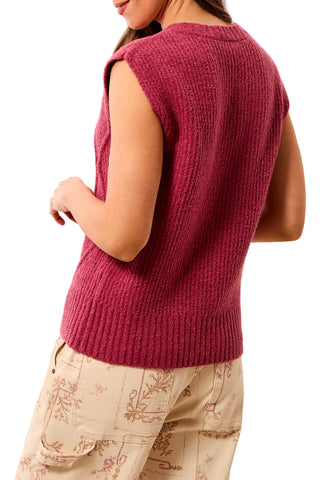 Tribal Split Crew Neck Sweater Vest, Nostalgia