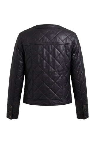 Liverpool Black Quilted Collarless Jacket