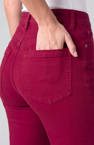 Liverpool Hannah Flare with Comfort Waist in Wild Cranberry