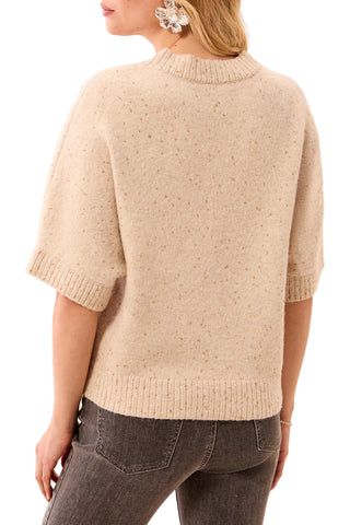 Tribal Lofty Extended Sleeve Sweater in Heathered Pashmina