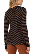 Load image into Gallery viewer, Liverpool Crew Neck Long Sleeve Striped Knit Top
