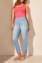 Load image into Gallery viewer, Tribal Audrey Pull On Slim Ankle Jeans with Embroidery
