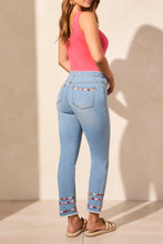 Load image into Gallery viewer, Tribal Audrey Pull On Slim Ankle Jeans with Embroidery
