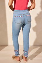 Load image into Gallery viewer, Tribal Audrey Pull On Slim Ankle Jeans with Embroidery
