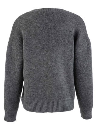 Alexa  Argyle Sweater in Charcoal