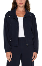 Load image into Gallery viewer, Liverpool Zip Up Dolman Jacket in Lunar Blue
