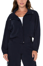 Load image into Gallery viewer, Liverpool Zip Up Dolman Jacket in Lunar Blue
