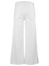 Load image into Gallery viewer, Kut Meg High Rise Front Pin Tuck Wide Hem Jeans, White
