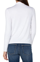 Load image into Gallery viewer, Liverpool White Long Sleeve Mock Neck Knit Top
