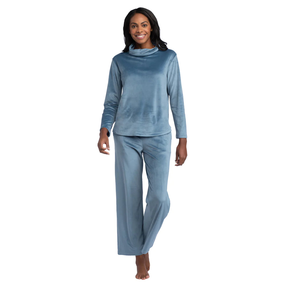 Softies Spring Lake Velour Funnel Neck Lounge Set