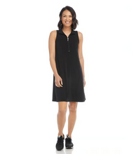 Load image into Gallery viewer, Karen Kane Sleeveless Zip-Up Travel Dress in Black
