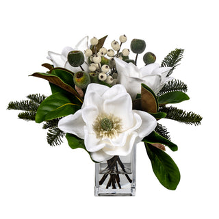 Christmas Magnolia in a Glass Container
