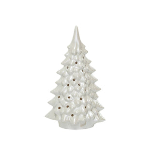Large Cream Stoneware LED Tree