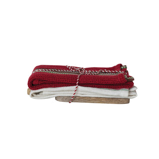 Waffle Weave Tea Towels & Mango Wood Cheese / Serving Board