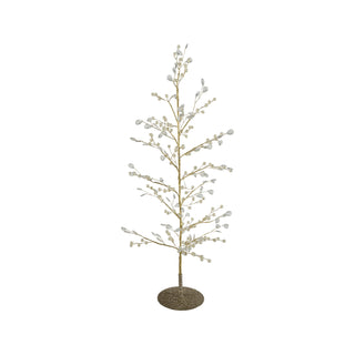 Faux Pearl, Acrylic Jewel & Metal Wire Tree with Glitter Base Assorted